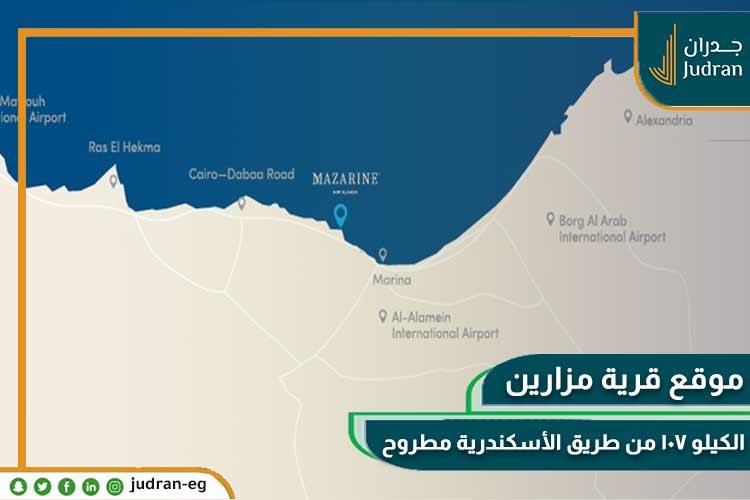 موقع قرية مزارين العلمين الجديدة