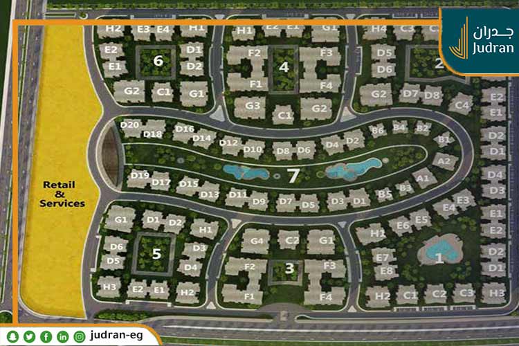 التصميم المعماري في مشروع كمبوند جاليريا مون فالي