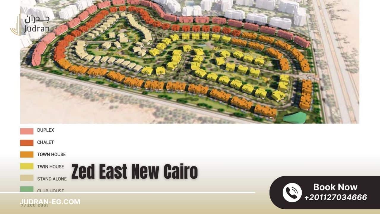 أنواع ومساحات الوحدات السكنية في كمبوند زيد ايست القاهرة الجديدة