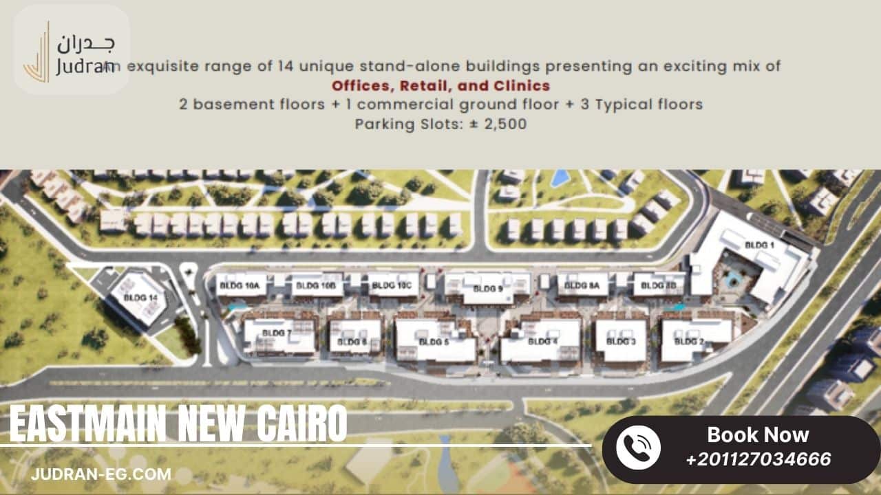 مساحة الوحدات وأنواعها في Eastmain New Cairo Mall